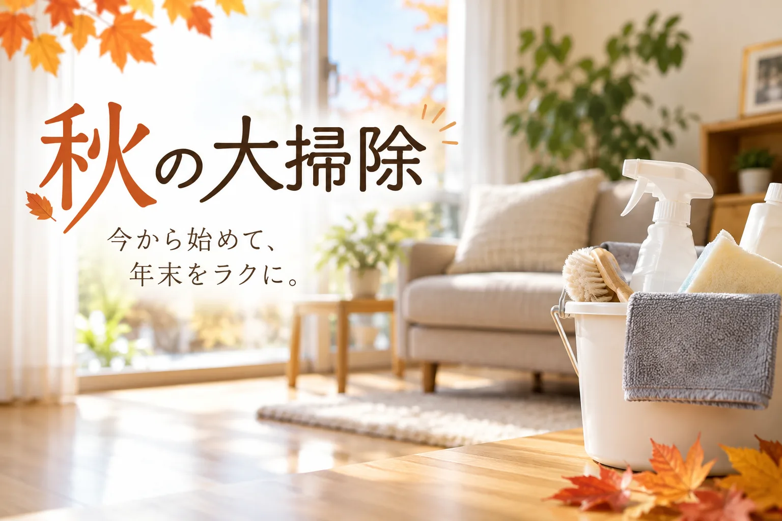 秋の大掃除は今から始めるのがおすすめ